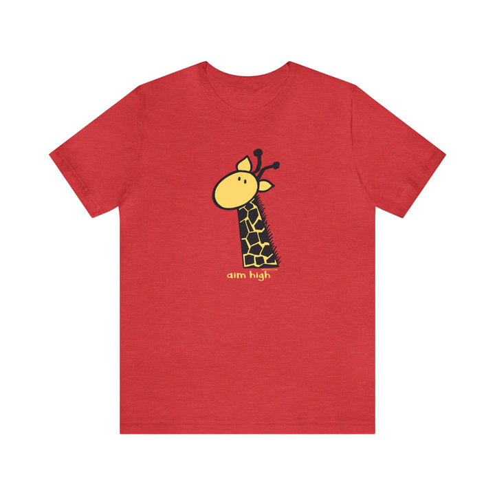 Aim High Giraffe Unisex Soft Cotton T-Shirt