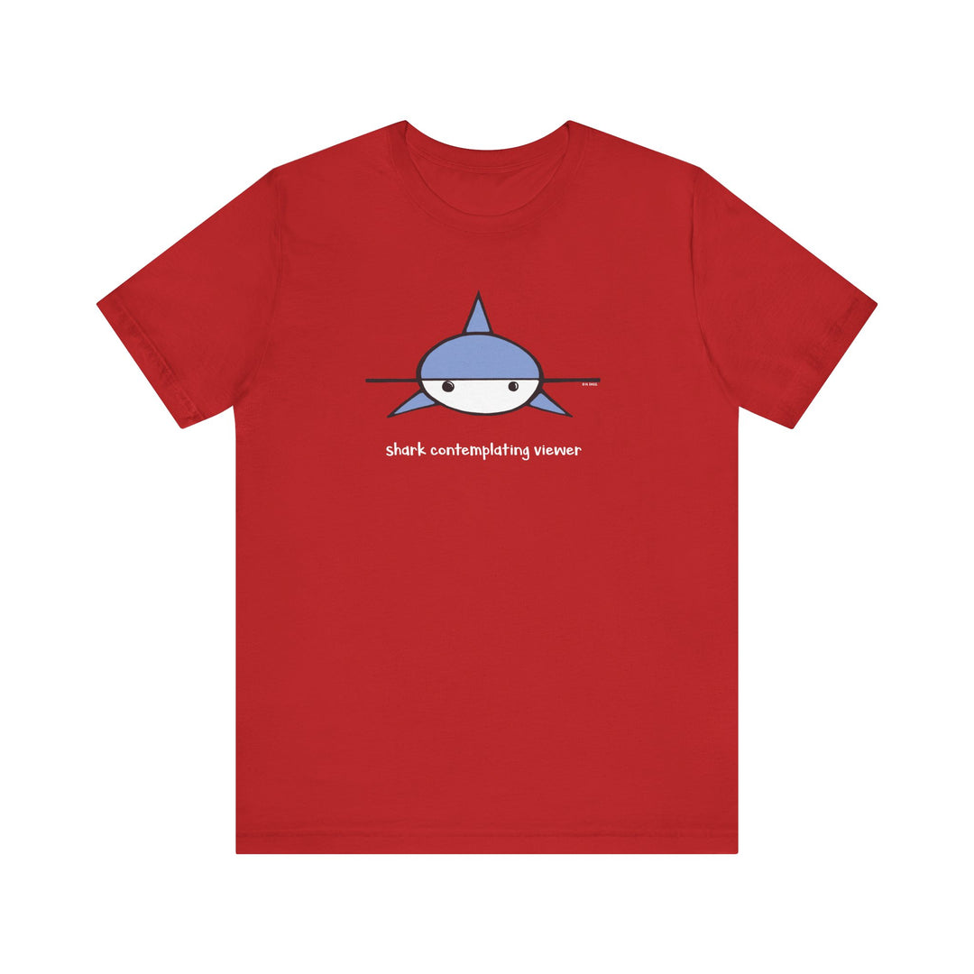Shark Contemplating Viewer Unisex Soft Cotton T-Shirt