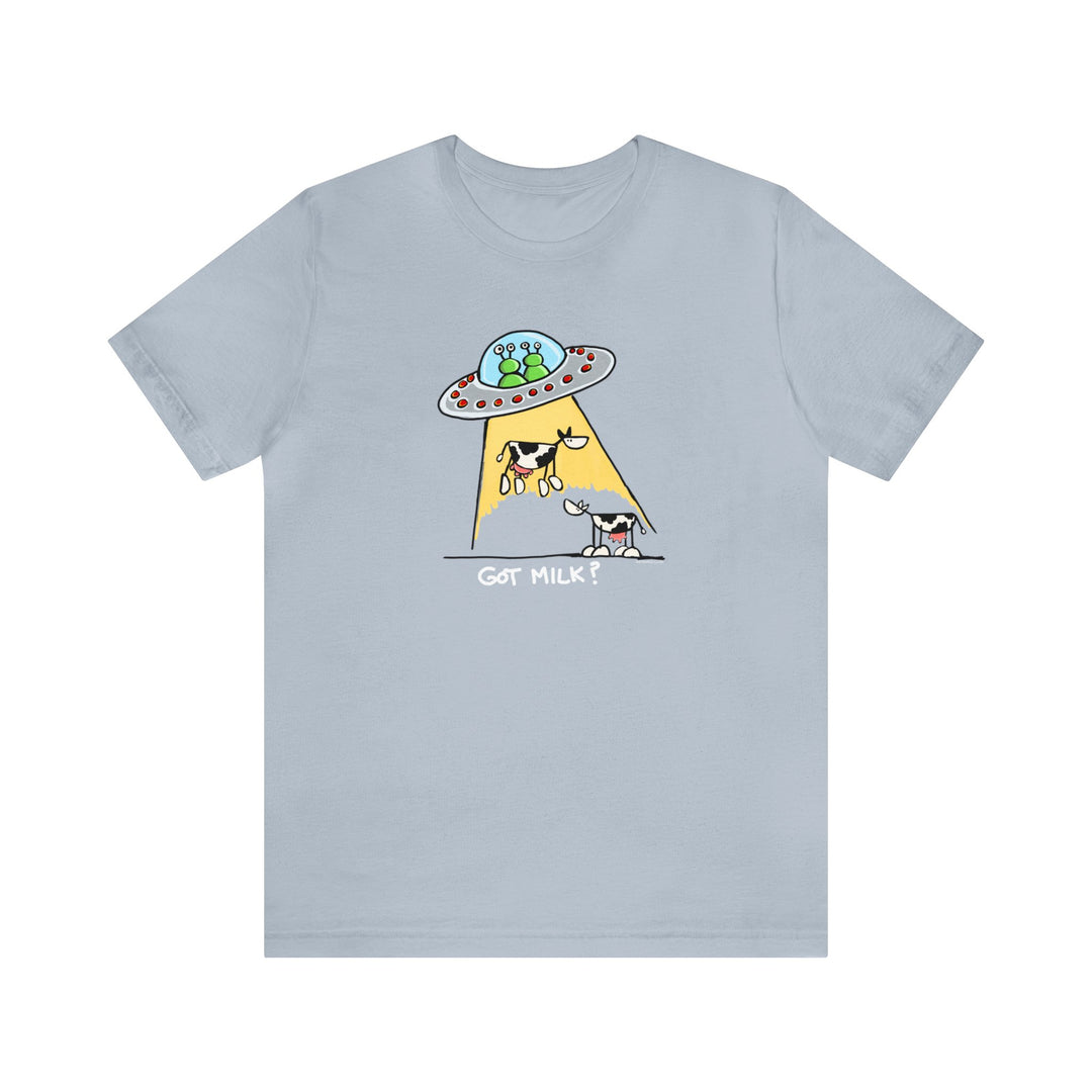 Got M*lk? UFO abducting dairy cows Unisex Soft Cotton T-Shirt