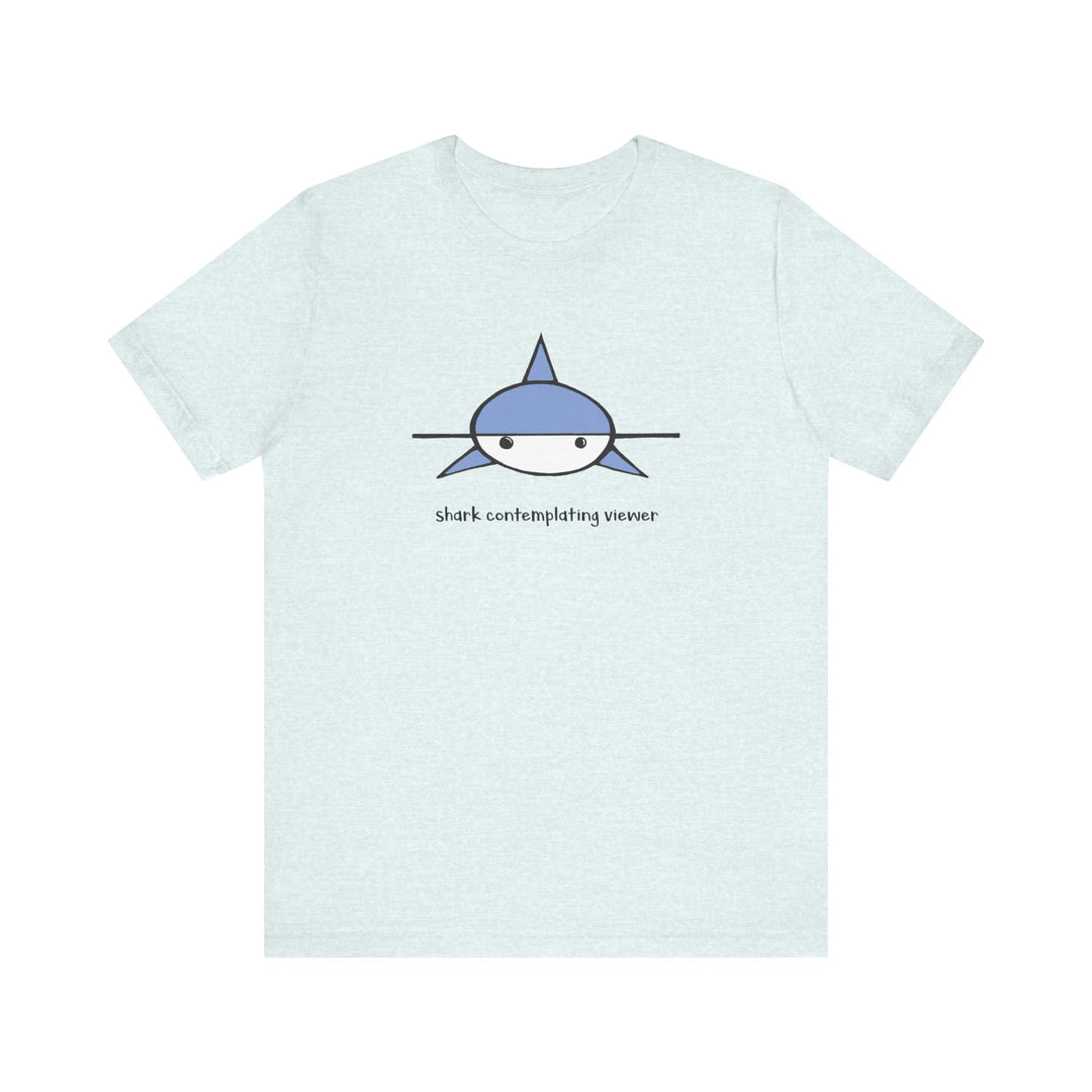 Shark Contemplating Viewer Unisex Soft Cotton T-Shirt