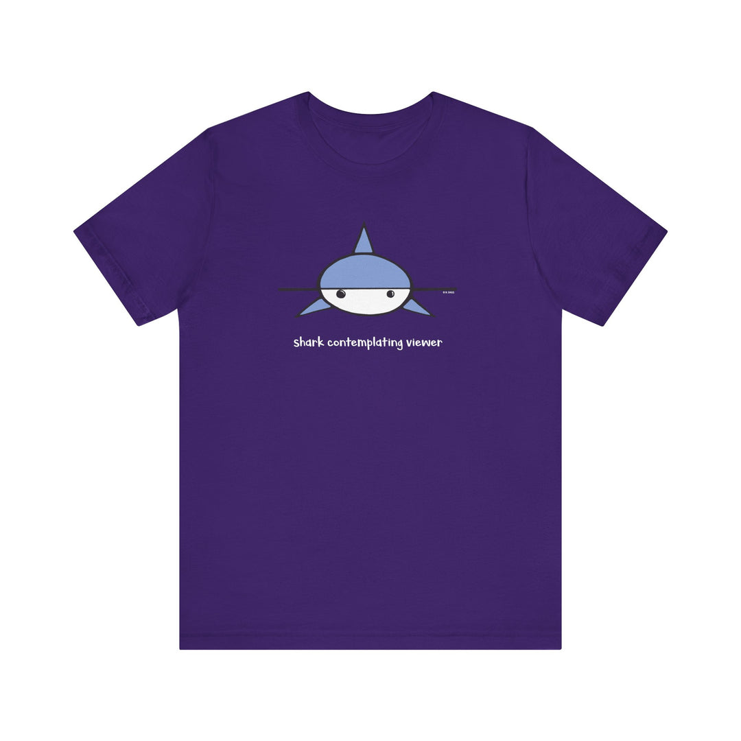 Shark Contemplating Viewer Unisex Soft Cotton T-Shirt
