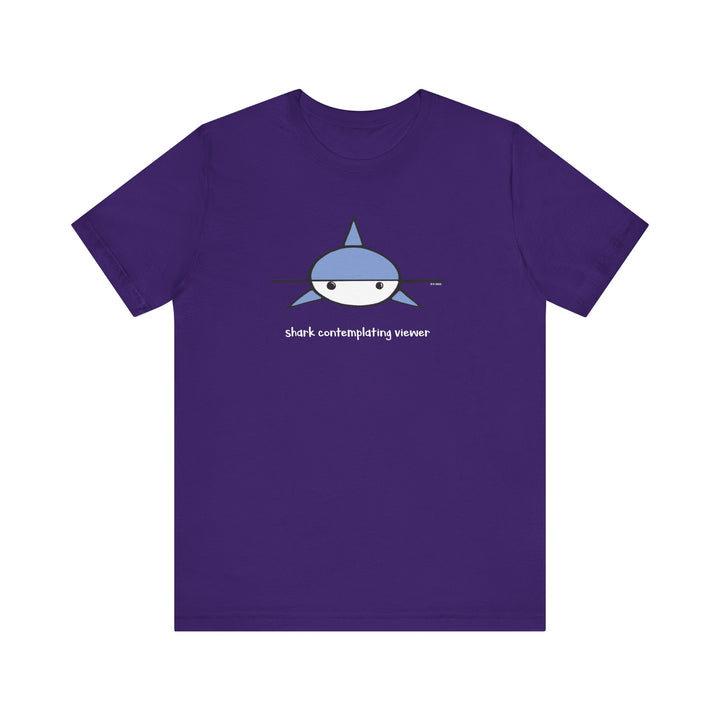 Shark Contemplating Viewer Unisex Soft Cotton T-Shirt