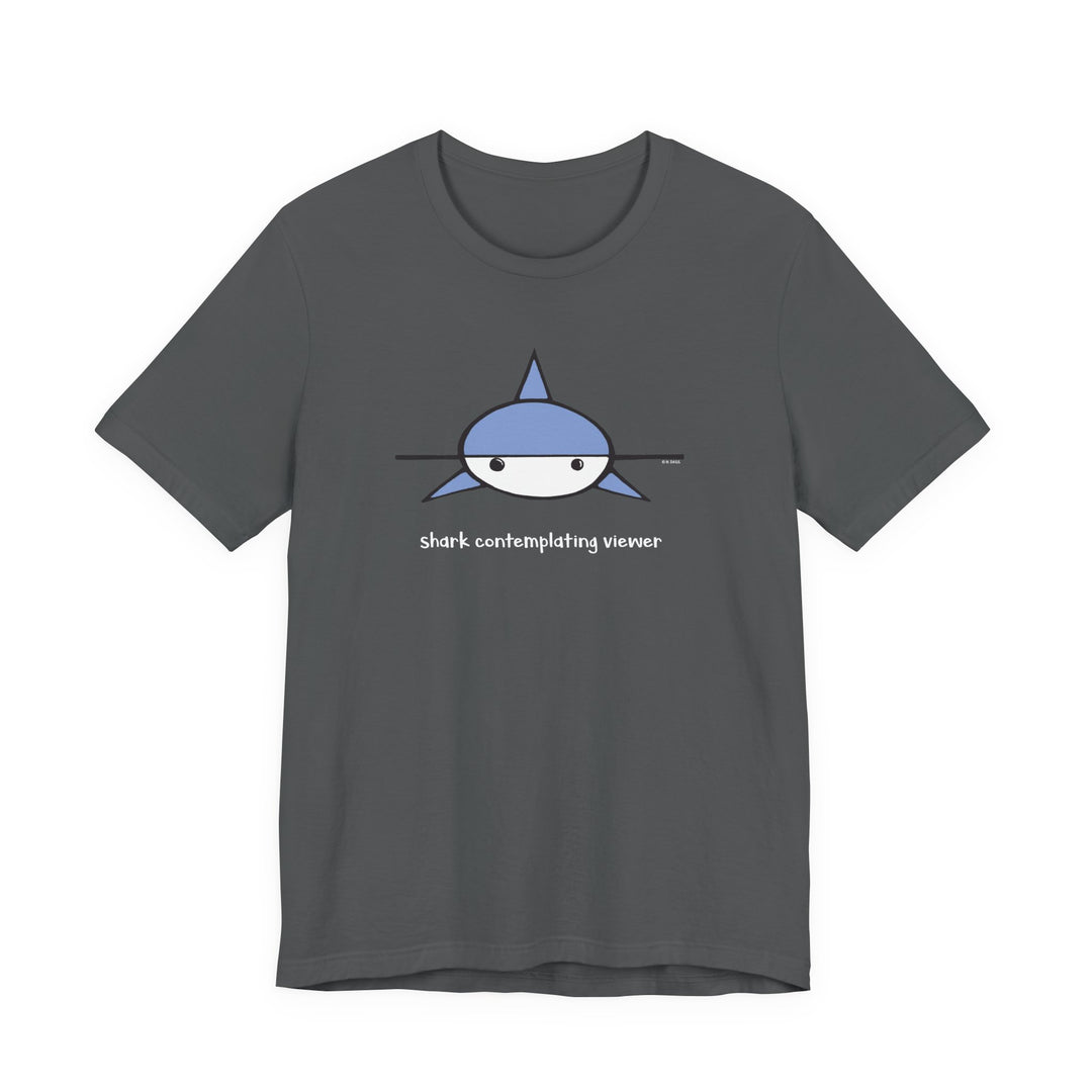 Shark Contemplating Viewer Unisex Soft Cotton T-Shirt