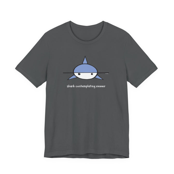 Shark Contemplating Viewer Unisex Soft Cotton T-Shirt