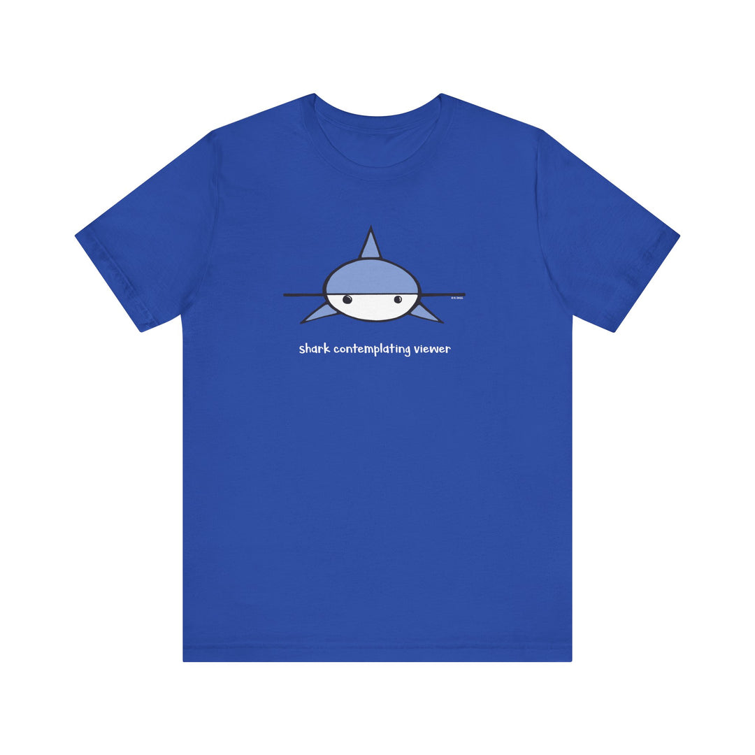 Shark Contemplating Viewer Unisex Soft Cotton T-Shirt
