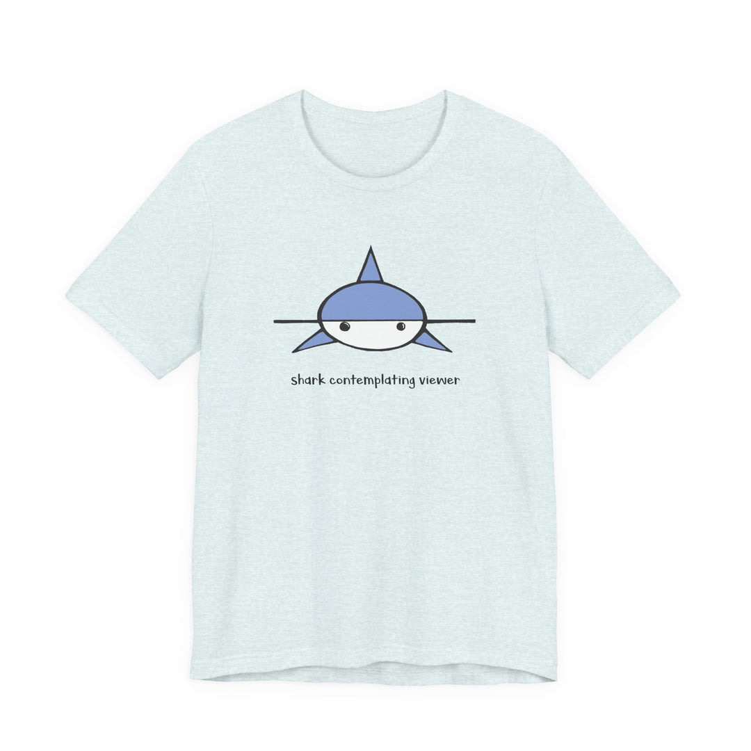 Shark Contemplating Viewer Unisex Soft Cotton T-Shirt