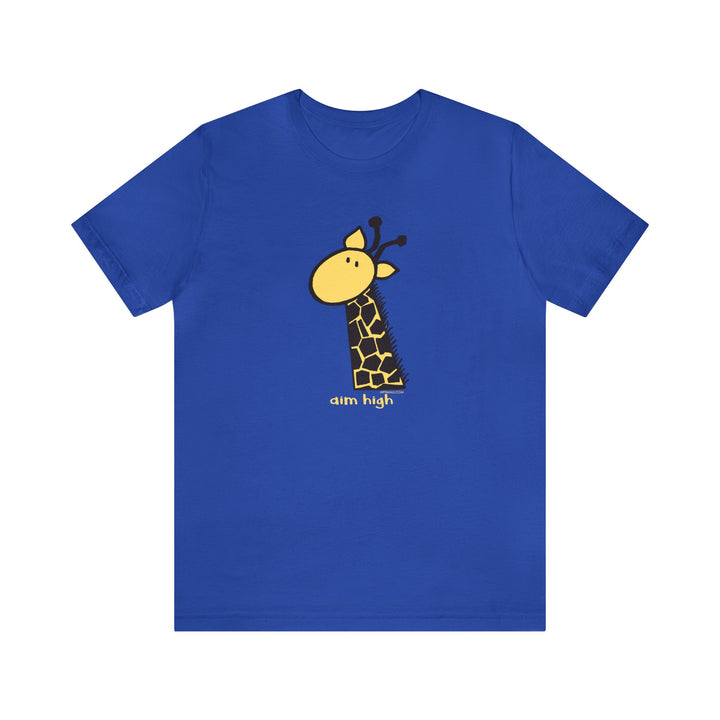 Aim High Giraffe Unisex Soft Cotton T-Shirt