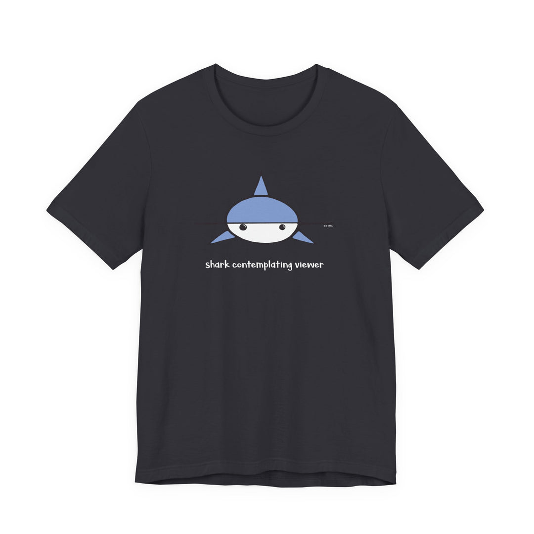 Shark Contemplating Viewer Unisex Soft Cotton T-Shirt