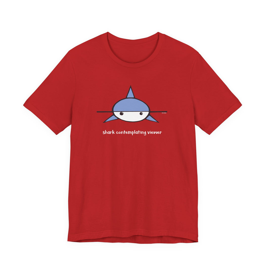 Shark Contemplating Viewer Unisex Soft Cotton T-Shirt
