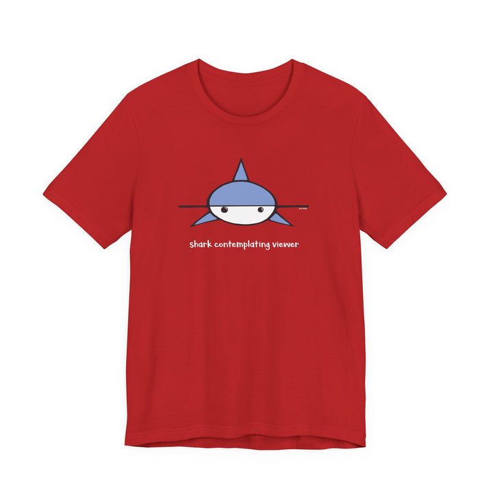 Shark Contemplating Viewer Unisex Soft Cotton T-Shirt
