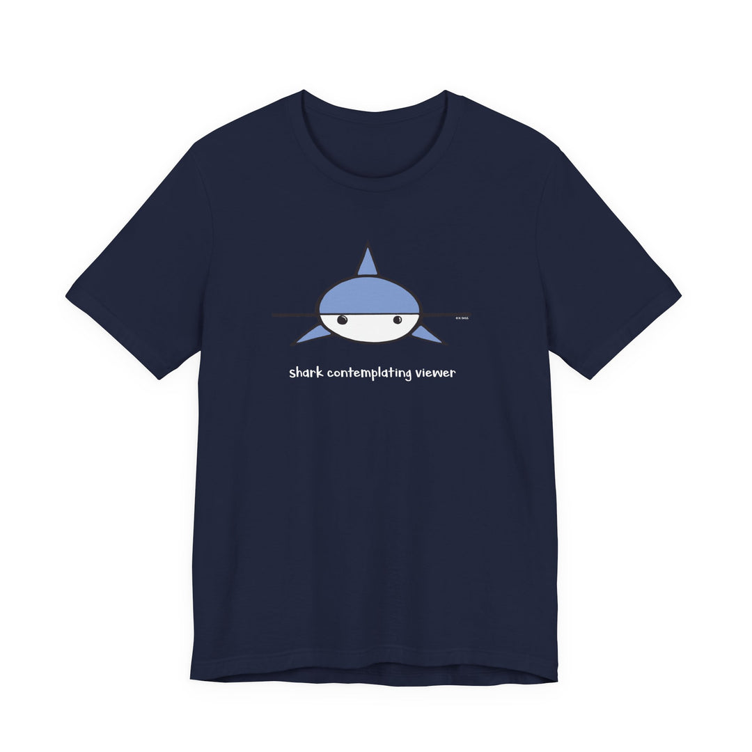 Shark Contemplating Viewer Unisex Soft Cotton T-Shirt