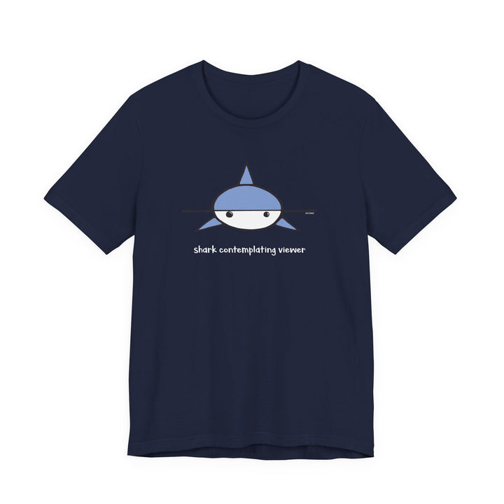 Shark Contemplating Viewer Unisex Soft Cotton T-Shirt