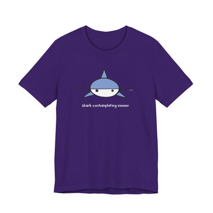 Shark Contemplating Viewer Unisex Soft Cotton T-Shirt