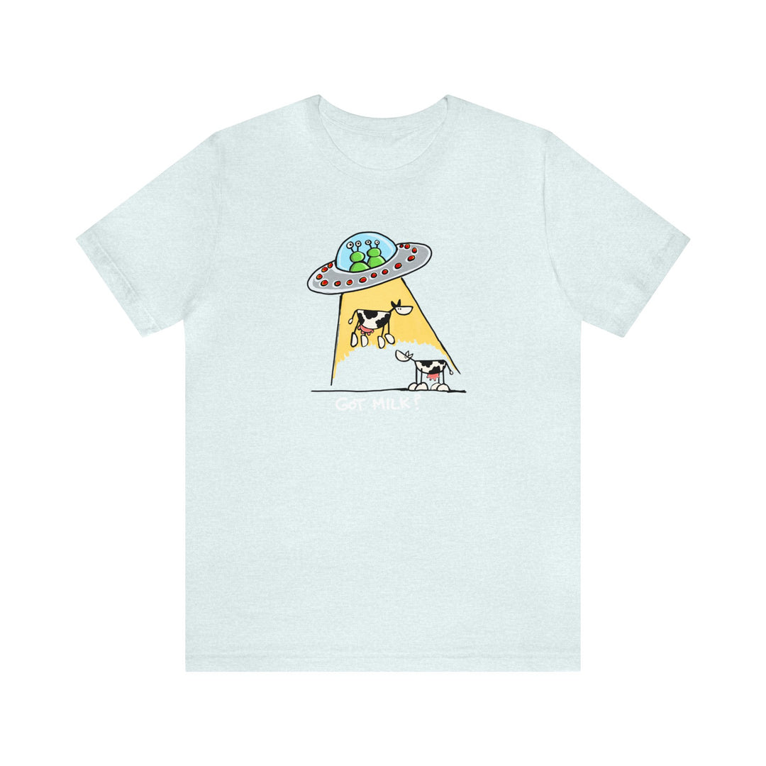 Got M*lk? UFO abducting dairy cows Unisex Soft Cotton T-Shirt