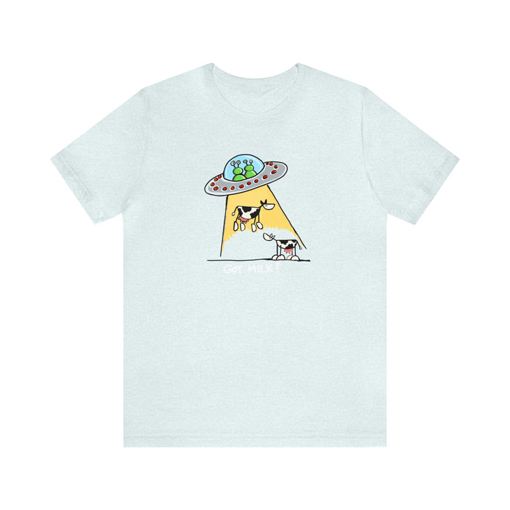 Got M*lk? UFO abducting dairy cows Unisex Soft Cotton T-Shirt