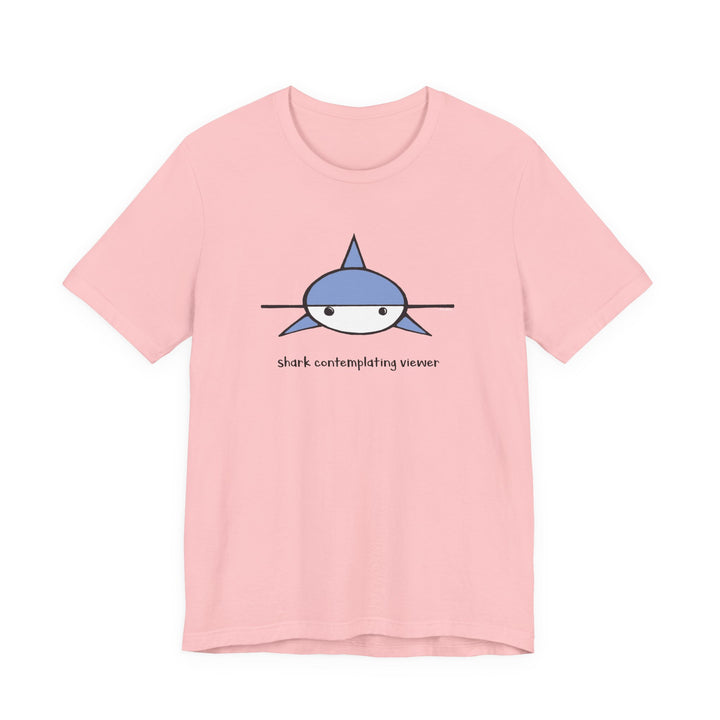 Shark Contemplating Viewer Unisex Soft Cotton T-Shirt