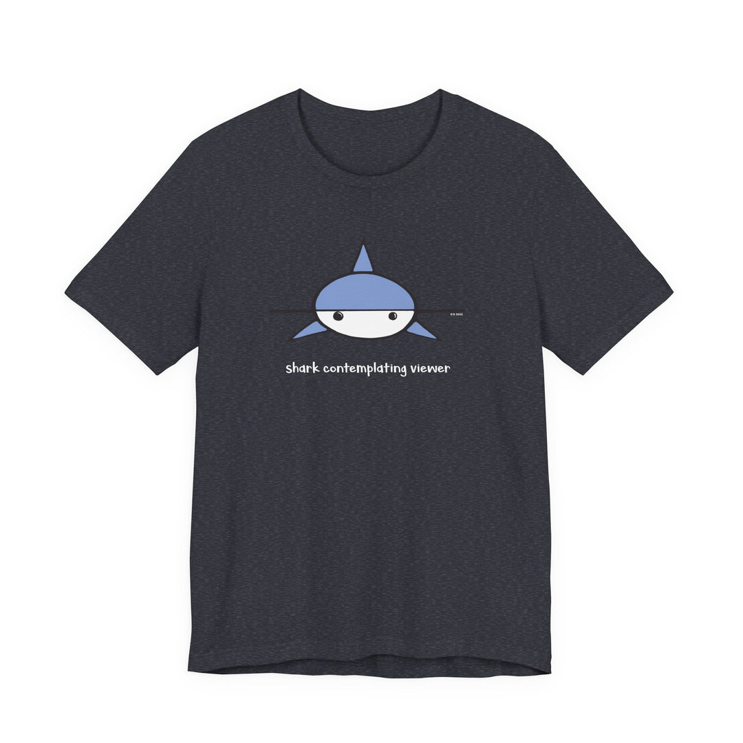 Shark Contemplating Viewer Unisex Soft Cotton T-Shirt