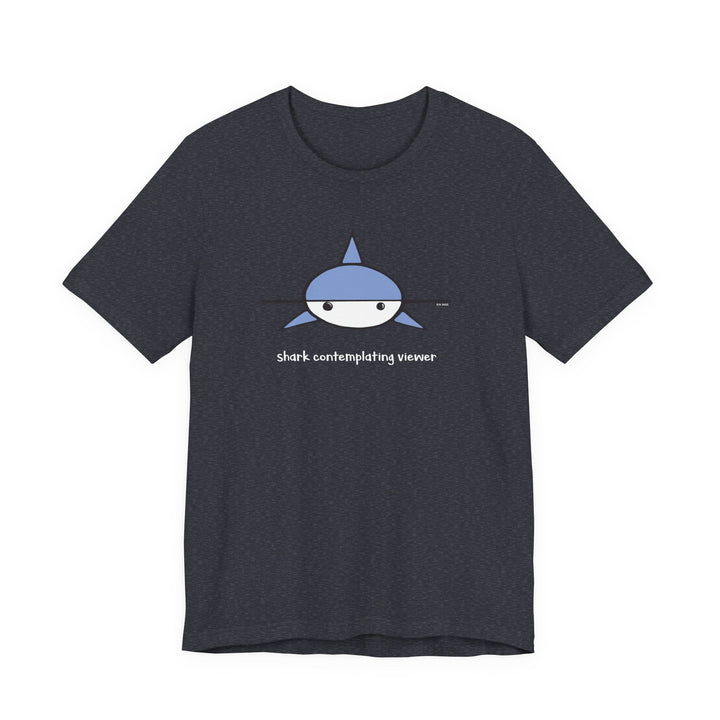 Shark Contemplating Viewer Unisex Soft Cotton T-Shirt