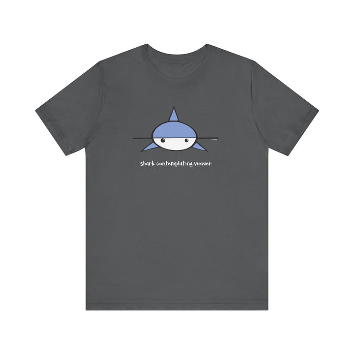 Shark Contemplating Viewer Unisex Soft Cotton T-Shirt