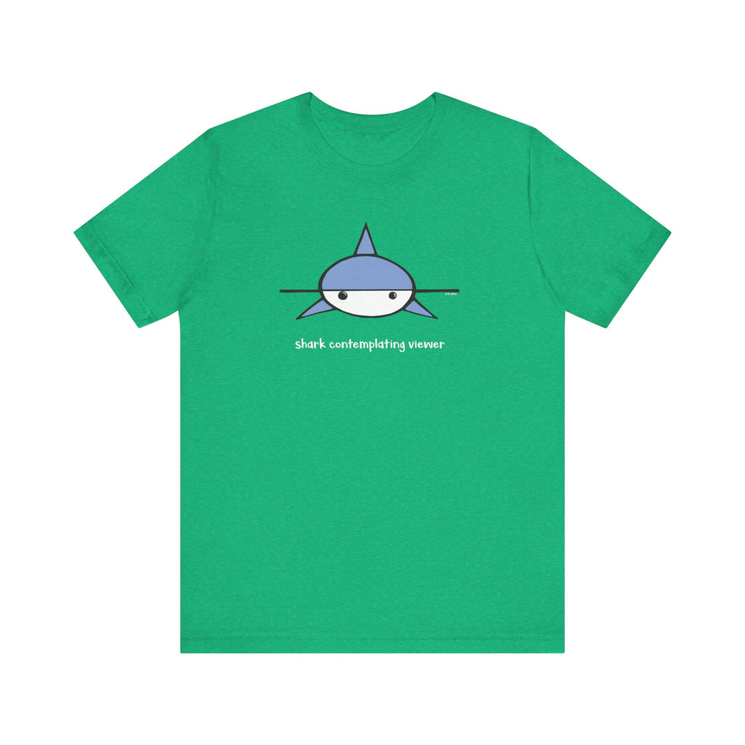 Shark Contemplating Viewer Unisex Soft Cotton T-Shirt