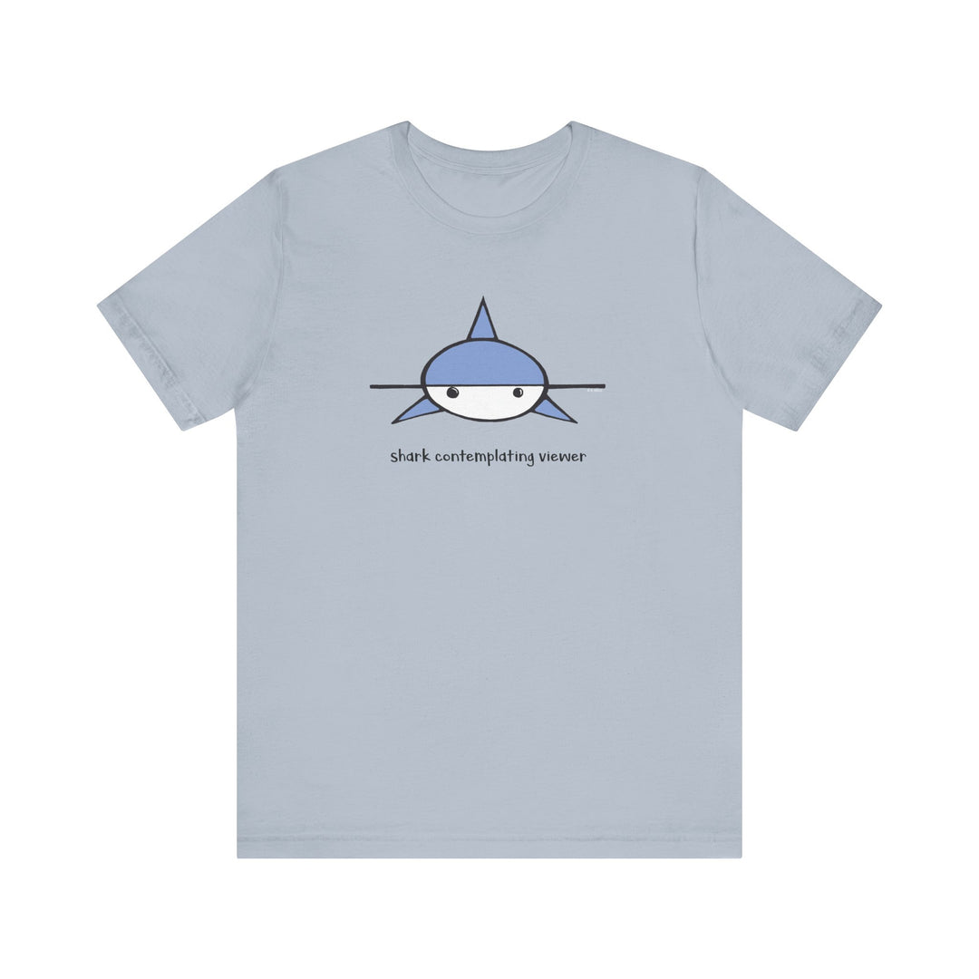 Shark Contemplating Viewer Unisex Soft Cotton T-Shirt