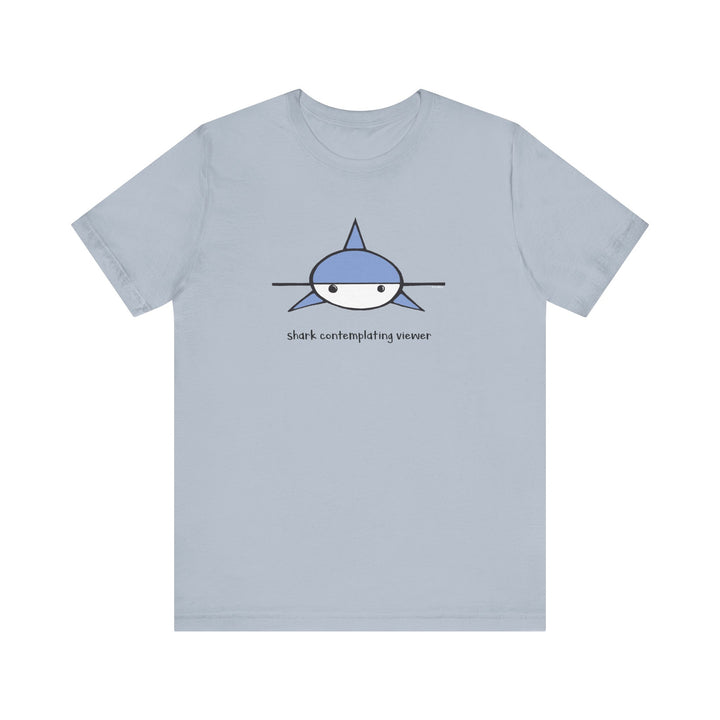 Shark Contemplating Viewer Unisex Soft Cotton T-Shirt