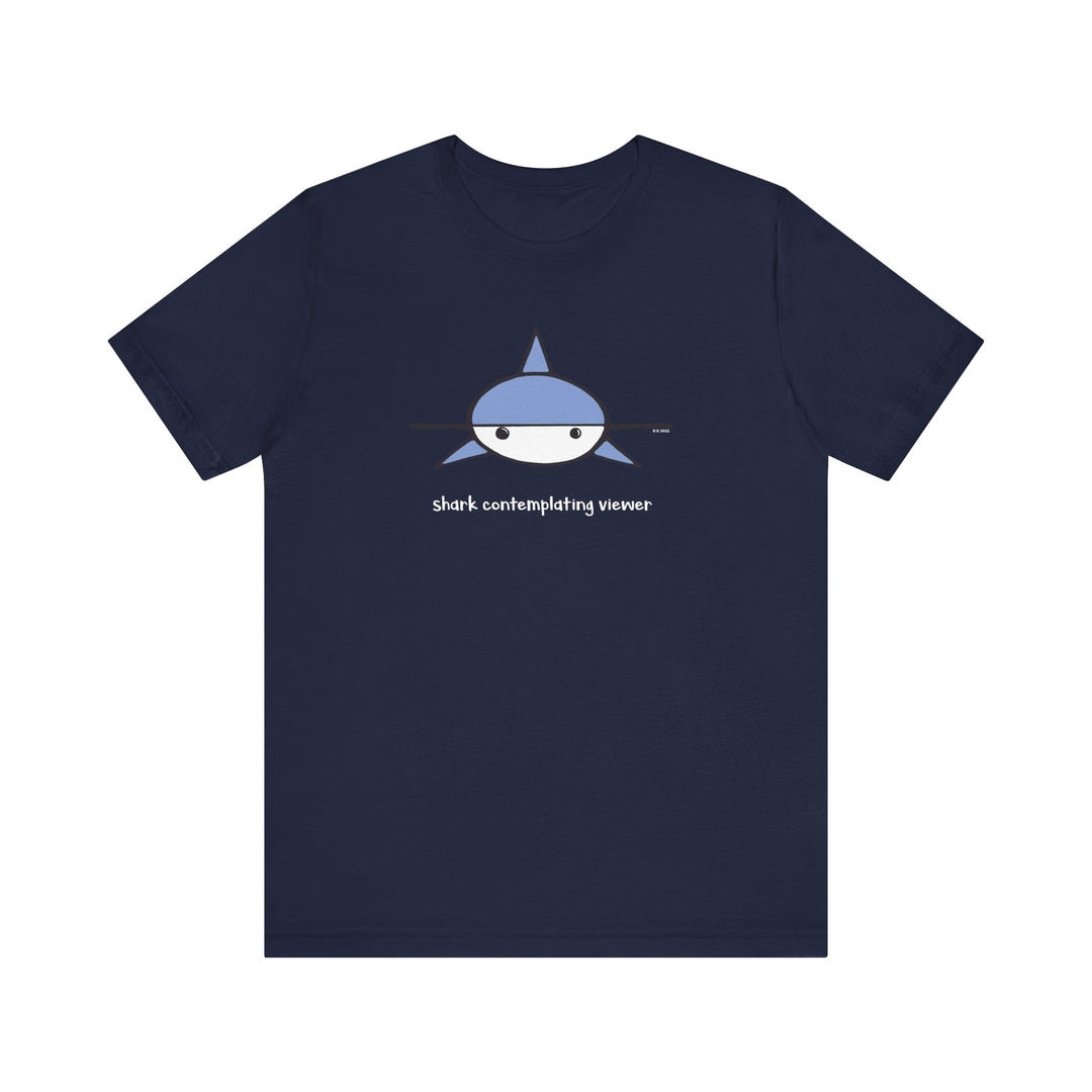 Shark Contemplating Viewer Unisex Soft Cotton T-Shirt