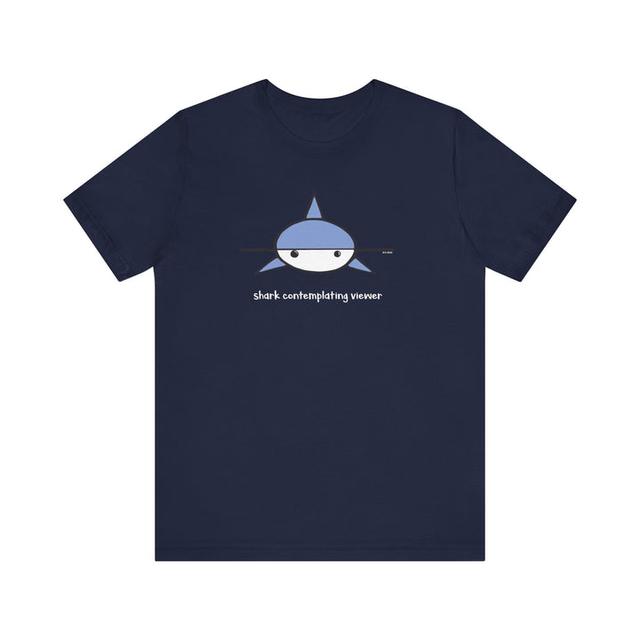 Shark Contemplating Viewer Unisex Soft Cotton T-Shirt