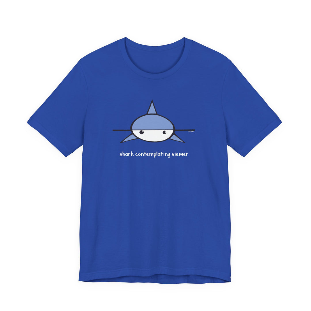 Shark Contemplating Viewer Unisex Soft Cotton T-Shirt