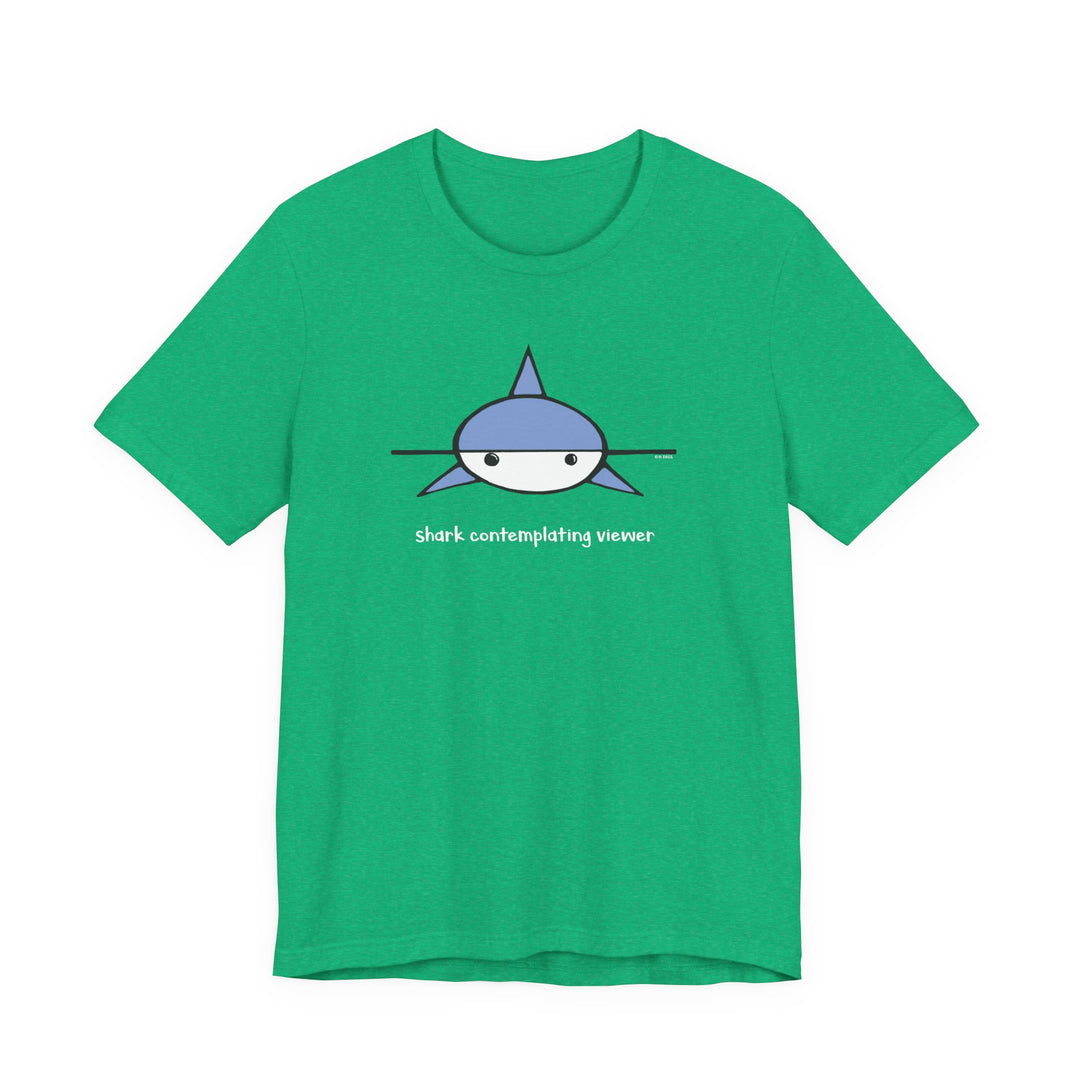 Shark Contemplating Viewer Unisex Soft Cotton T-Shirt