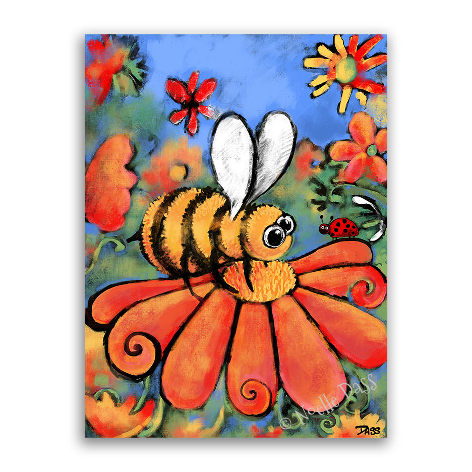 A Bee's Day Out Canvas / 11x14 / Unframed