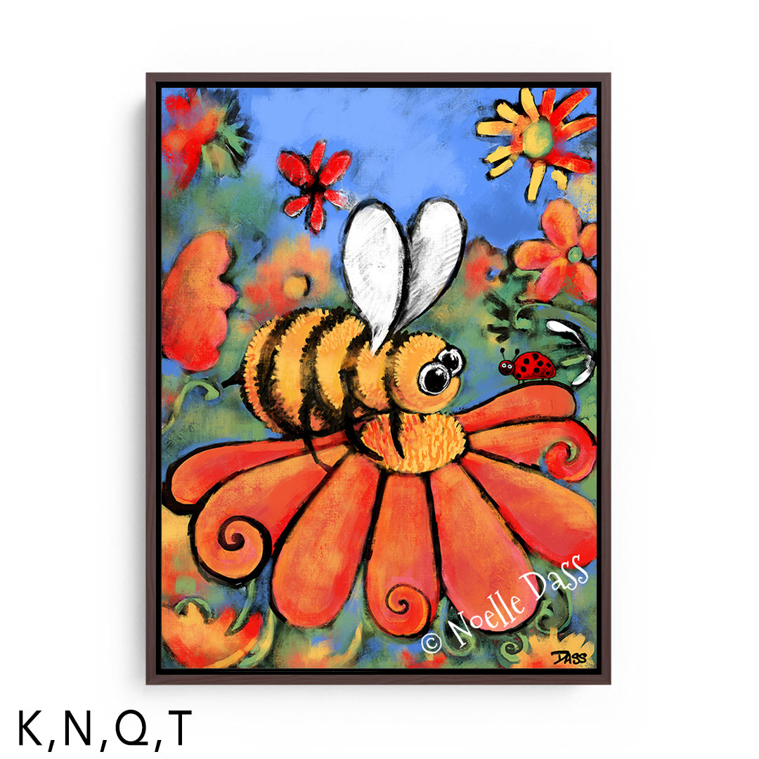 A Bee's Day Out T: Framed Canvas - Brown 30x40 in.