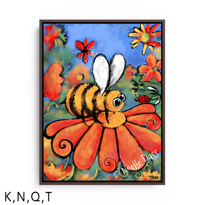 A Bee's Day Out T: Framed Canvas - Brown 30x40 in.