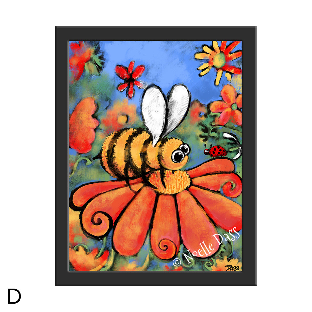 A Bee's Day Out D. Framed 6x8 in. paper