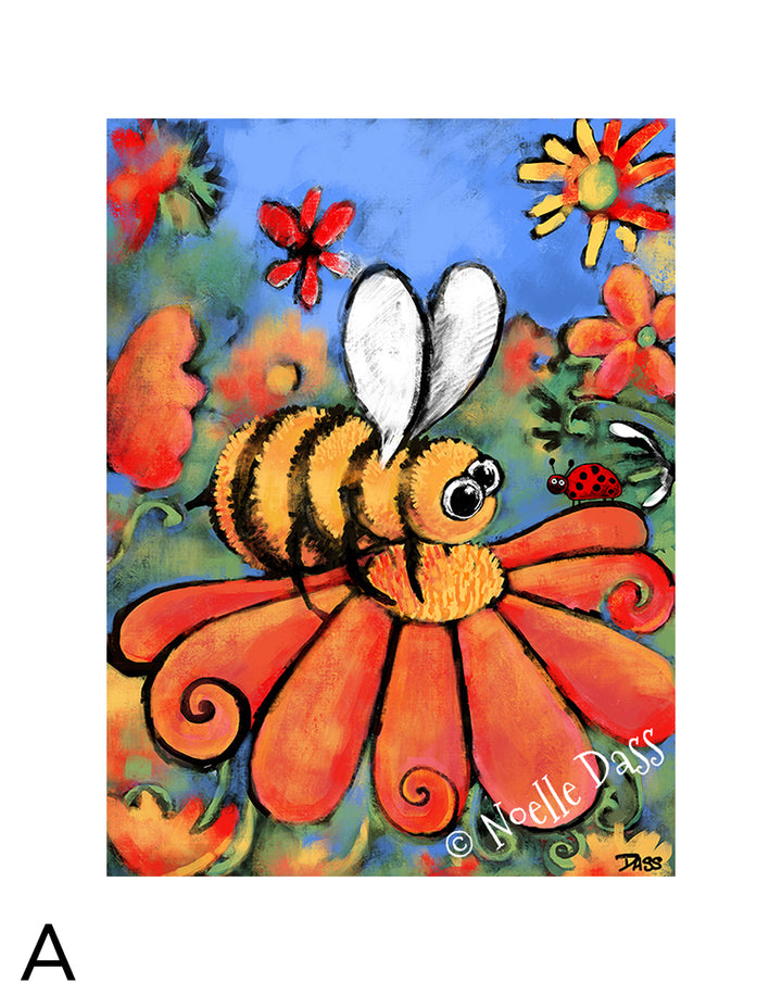 A Bee's Day Out A. 11x14 in. archival paper with white border - image is 8x10