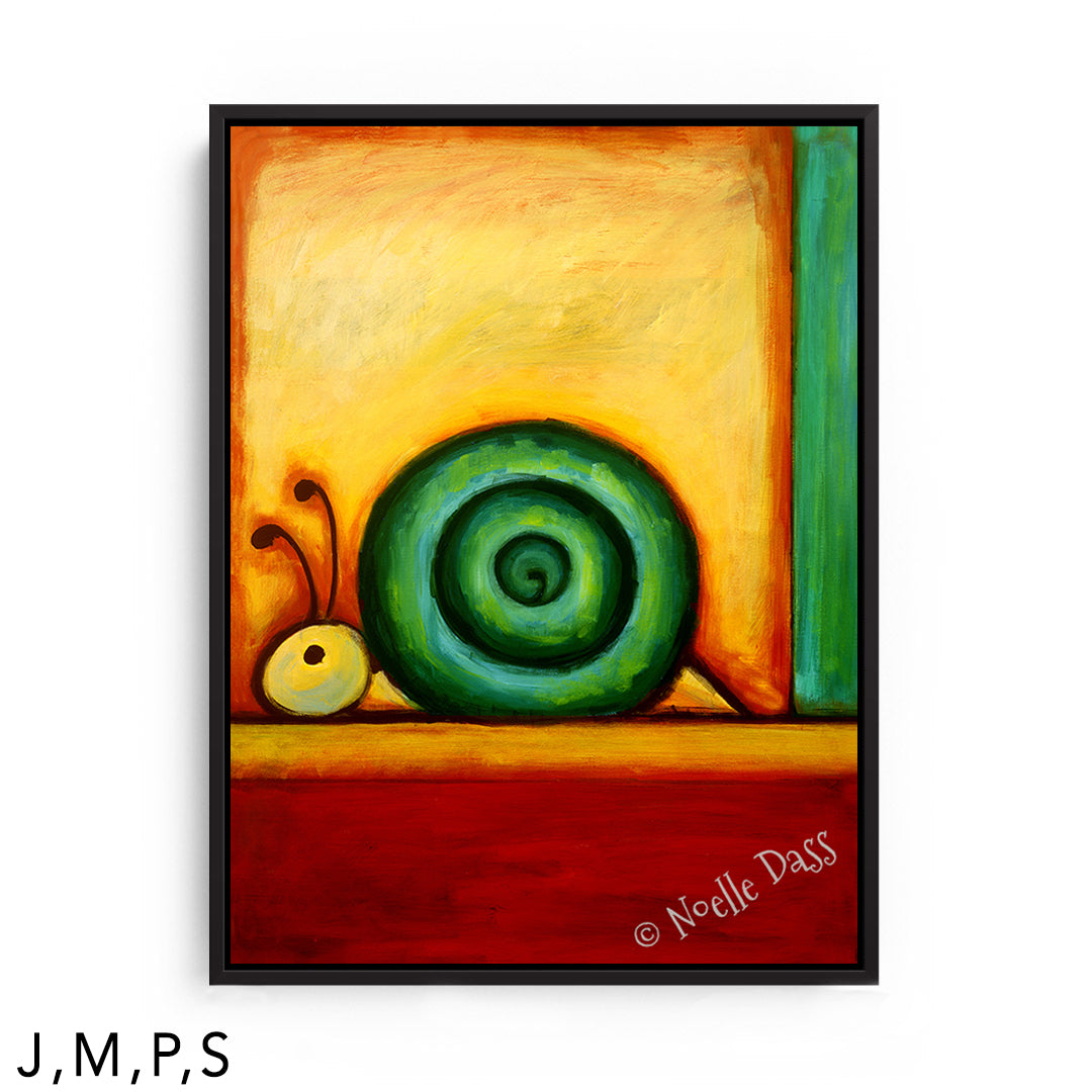 Absolute Snail S: Framed Canvas - Black 30x40 in.