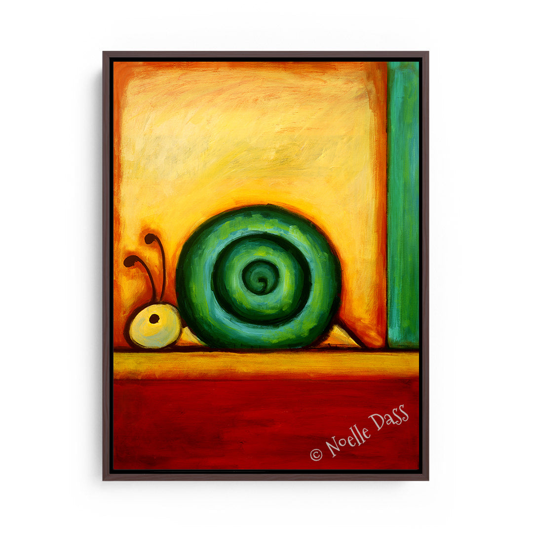 Absolute Snail Canvas / 11x14 / Espresso Floating Frame