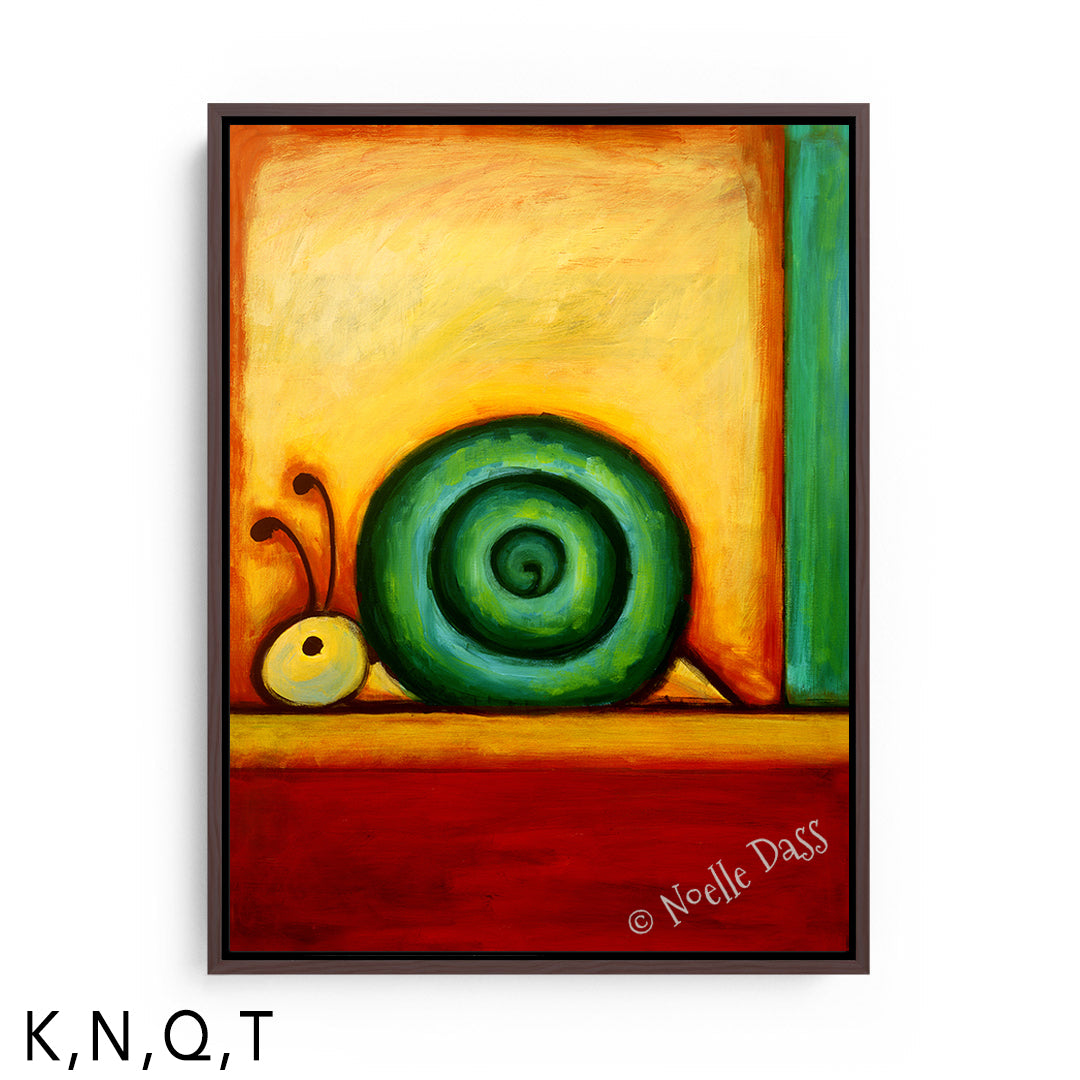 Absolute Snail T: Framed Canvas - Brown 30x40 in.