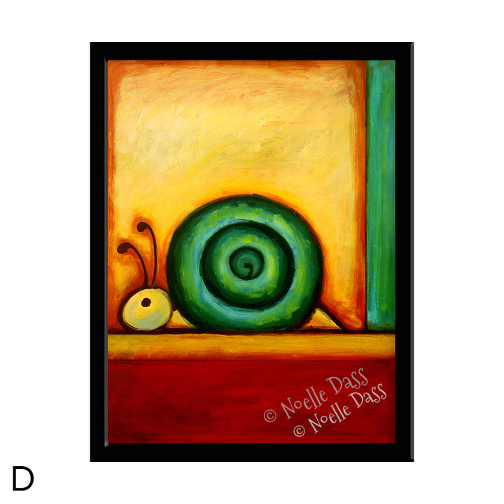 Absolute Snail D. Framed 6x8 in. paper
