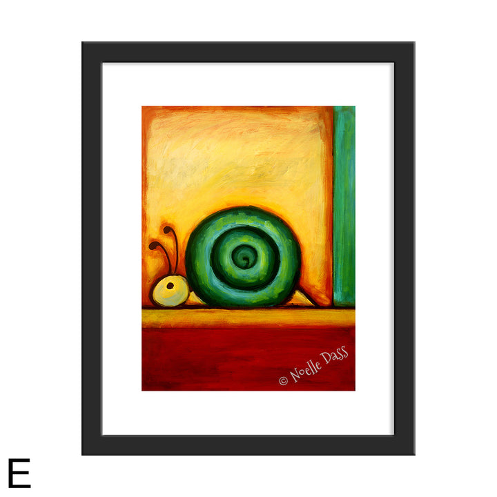 Absolute Snail E. Framed 11x14 paper with white border