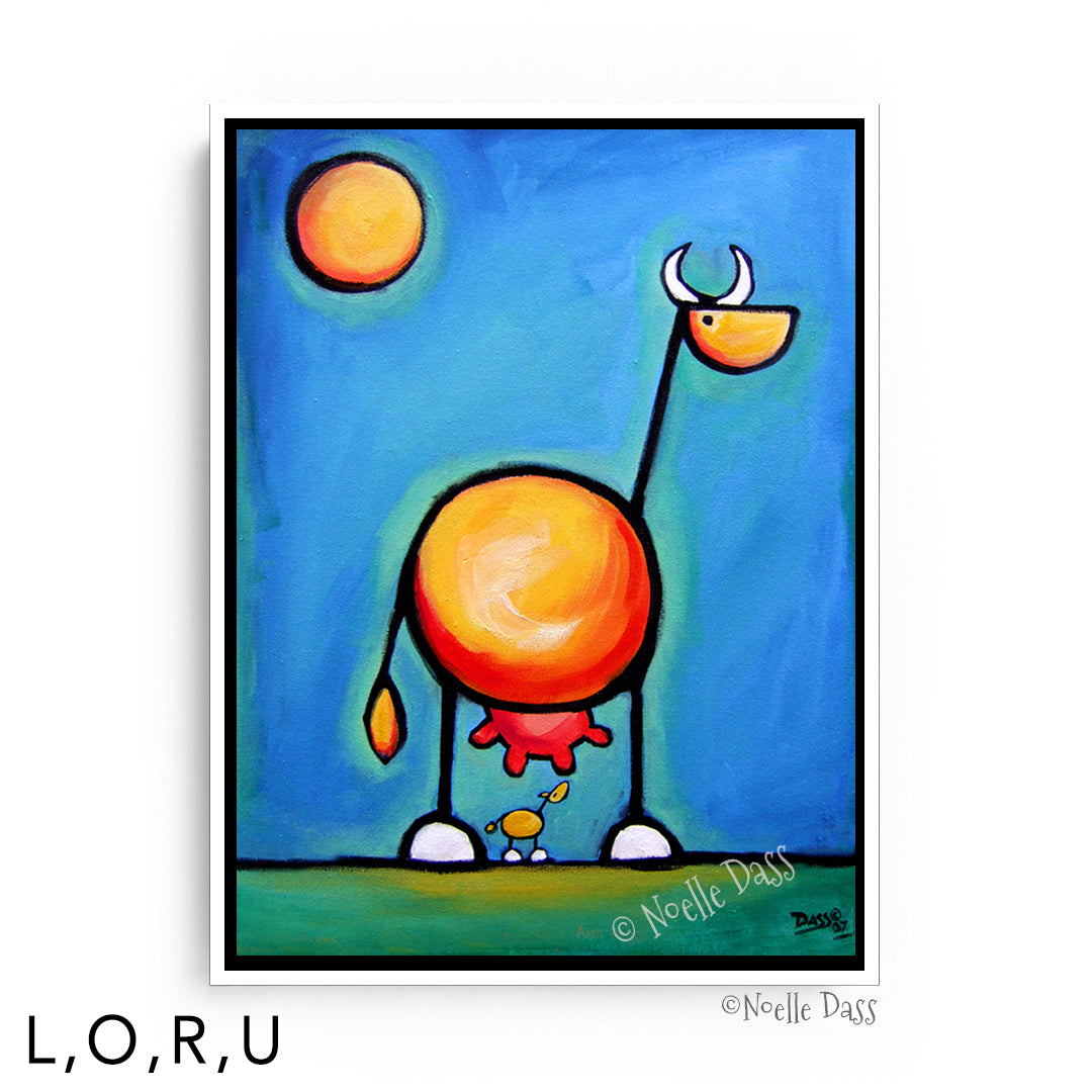 Aim High U: Framed Canvas - White 30x40 in.