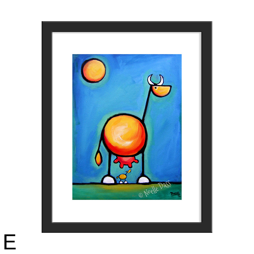Aim High E. Framed 11x14 paper with white border