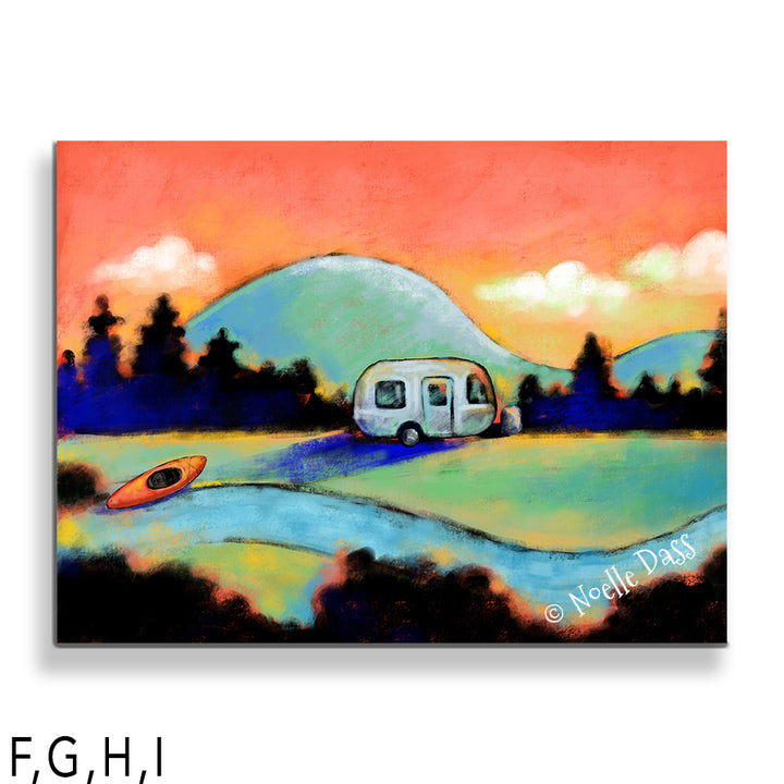 Airstream and Kayak Dreams I: Canvas 30x40 in.