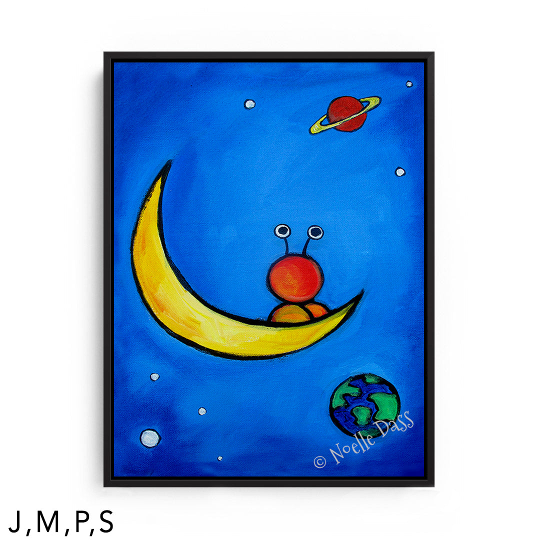 The Great Outdoors Alien Art S: Framed Canvas - Black 30x40 in.