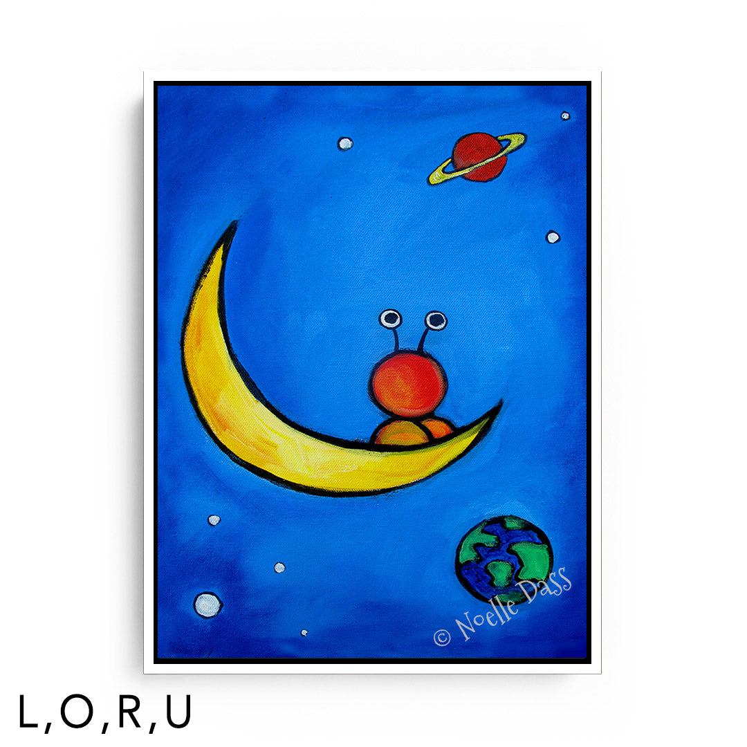 The Great Outdoors Alien Art U: Framed Canvas - White 30x40 in.
