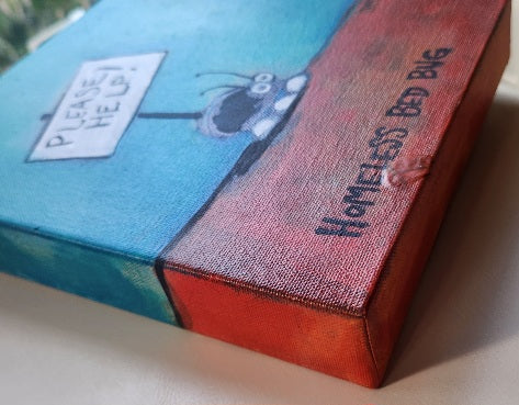 Original Homeless Bed Bug 8x10 Canvas