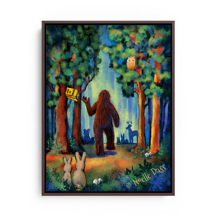 NOPE - Bigfoot Sequel - Part 2 Canvas / 30x40 / Espresso Floating Frame