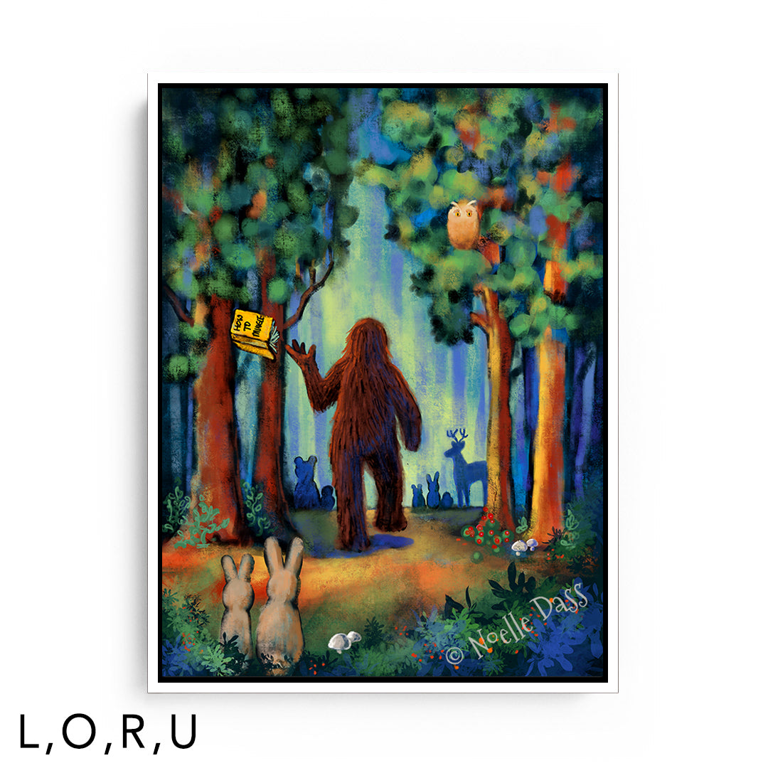 NOPE - Bigfoot Sequel - Part 2 U: Framed Canvas - White 30x40 in.