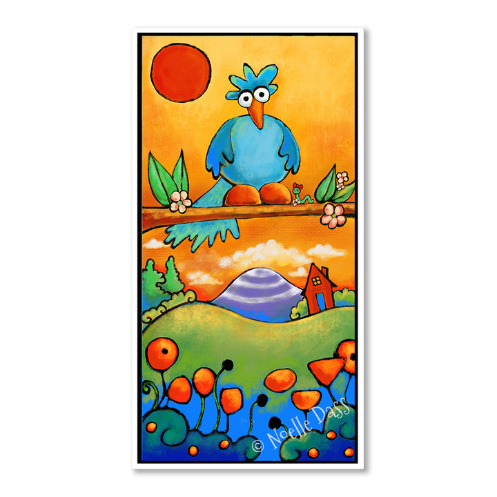 Bird Watching Canvas / 15x30 / White Floating Frame