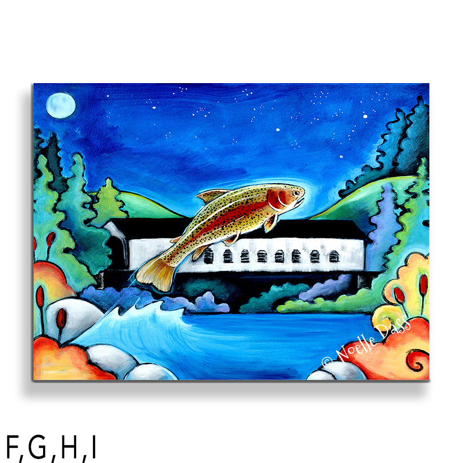 Catch me if you can! Fish Art I: Canvas 30x40 in.
